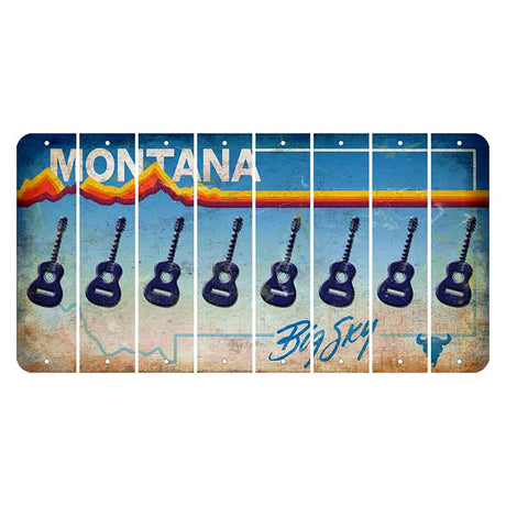 Montana Big Sky Cut License Plate Strips (Set of 8) Guitar