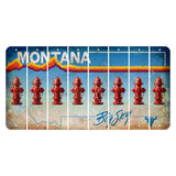 Montana Big Sky Cut License Plate Strips (Set of 8) Fire Hydrant
