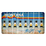 Montana Big Sky Cut License Plate Strips (Set of 8) Lantern