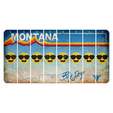 Montana Big Sky Cut License Plate Strips (Set of 8) Emoji - Shades