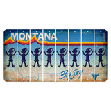 Montana Big Sky Cut License Plate Strips (Set of 8) Elf
