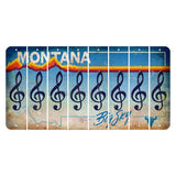Montana Big Sky Cut License Plate Strips (Set of 8) Music Note