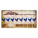 Montana Centennial Cut License Plate Strips (Set of 8) Chicken