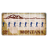 Montana Centennial Cut License Plate Strips (Set of 8) Softball Batter