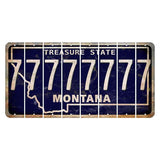 Montana Blue Treasure State Cut License Plate Strips (Set of 8) 7