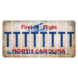 North Carolina First in Flight Cut License Plate Strips (Set of 8) T
