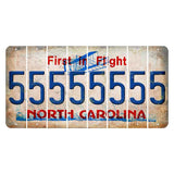 North Carolina First in Flight Cut License Plate Strips (Set of 8) 5