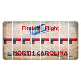 North Carolina First in Flight Cut License Plate Strips (Set of 8) State Flag