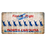 North Carolina First in Flight Cut License Plate Strips (Set of 8) Cat
