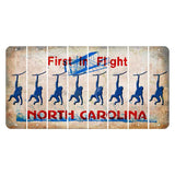 North Carolina First in Flight Cut License Plate Strips (Set of 8) Monkey