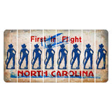 North Carolina First in Flight Cut License Plate Strips (Set of 8) Cowgirl