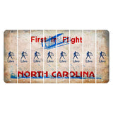 North Carolina First in Flight Cut License Plate Strips (Set of 8) Zodiac Sign - Libra