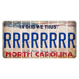 North Carolina In God We Trust Cut License Plate Strips (Set of 8) R