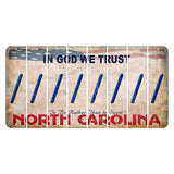 North Carolina In God We Trust Cut License Plate Strips (Set of 8) Forward Slash