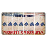 North Carolina In God We Trust Cut License Plate Strips (Set of 8) Sea Turtle