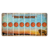 North Dakota Legendary Cut License Plate Strips (Set of 8) Basketball