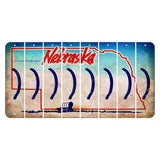 Nebraska Conestoga Wagon Cut License Plate Strips (Set of 8) Parenthesis - Right