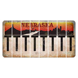 Nebraska Chimney Rock and Skyline Cut License Plate Strips (Set of 8) T