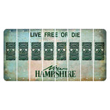 New Hampshire Cannon Mountain Cut License Plate Strips (Set of 8) Tiki