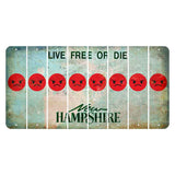 New Hampshire Cannon Mountain Cut License Plate Strips (Set of 8) Emoji - Angry