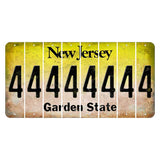 New Jersey Yellow Garden State Cut License Plate Strips (Set of 8) 4