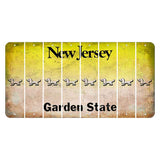 New Jersey Yellow Garden State Cut License Plate Strips (Set of 8) Dog