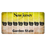 New Jersey Yellow Garden State Cut License Plate Strips (Set of 8) Pumpkin