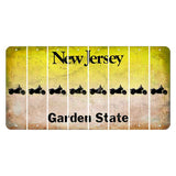 New Jersey Yellow Garden State Cut License Plate Strips (Set of 8) Motorcycle