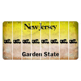 New Jersey Yellow Garden State Cut License Plate Strips (Set of 8) Camper