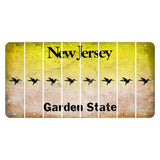 New Jersey Yellow Garden State Cut License Plate Strips (Set of 8) Hummingbird