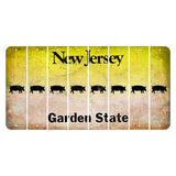 New Jersey Yellow Garden State Cut License Plate Strips (Set of 8) Pig
