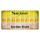New Jersey Yellow Garden State Cut License Plate Strips (Set of 8) Softball