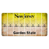 New Jersey Yellow Garden State Cut License Plate Strips (Set of 8) Hockey