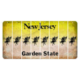New Jersey Yellow Garden State Cut License Plate Strips (Set of 8) Fairy