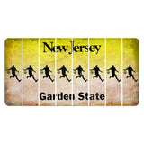 New Jersey Yellow Garden State Cut License Plate Strips (Set of 8) Soccer Player