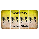 New Jersey Yellow Garden State Cut License Plate Strips (Set of 8) Mermaid