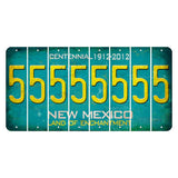 New Mexico Teal Centennial Cut License Plate Strips (Set of 8) 5
