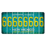 New Mexico Teal Centennial Cut License Plate Strips (Set of 8) 6