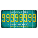 New Mexico Teal Centennial Cut License Plate Strips (Set of 8) 9