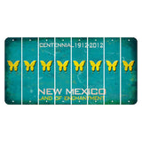 New Mexico Teal Centennial Cut License Plate Strips (Set of 8) Butterfly