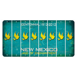 New Mexico Teal Centennial Cut License Plate Strips (Set of 8) Dove