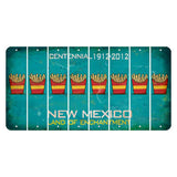 New Mexico Teal Centennial Cut License Plate Strips (Set of 8) French Fries
