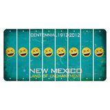 New Mexico Teal Centennial Cut License Plate Strips (Set of 8) Emoji - Laughing