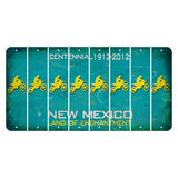 New Mexico Teal Centennial Cut License Plate Strips (Set of 8) Dirtbike Rider