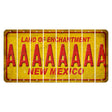 New Mexico Yellow Land of Enchantment Cut License Plate Strips (Set of 8) A
