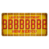 New Mexico Yellow Land of Enchantment Cut License Plate Strips (Set of 8) B