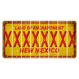 New Mexico Yellow Land of Enchantment Cut License Plate Strips (Set of 8) X