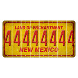New Mexico Yellow Land of Enchantment Cut License Plate Strips (Set of 8) 4