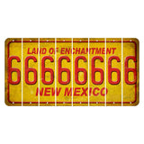 New Mexico Yellow Land of Enchantment Cut License Plate Strips (Set of 8) 6