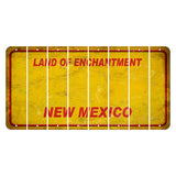 New Mexico Yellow Land of Enchantment Cut License Plate Strips (Set of 8) Blank